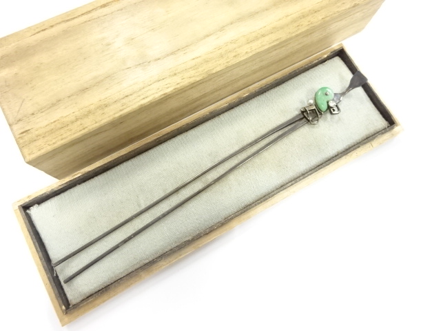 アンティーク　翡翠　簪